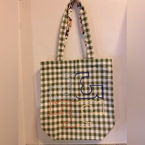 Tory Burch Canvas Tote. Gingham/Floral